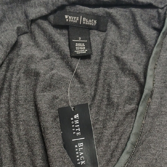 Elegant Gray Wrap Dress - Picture 6 of 8